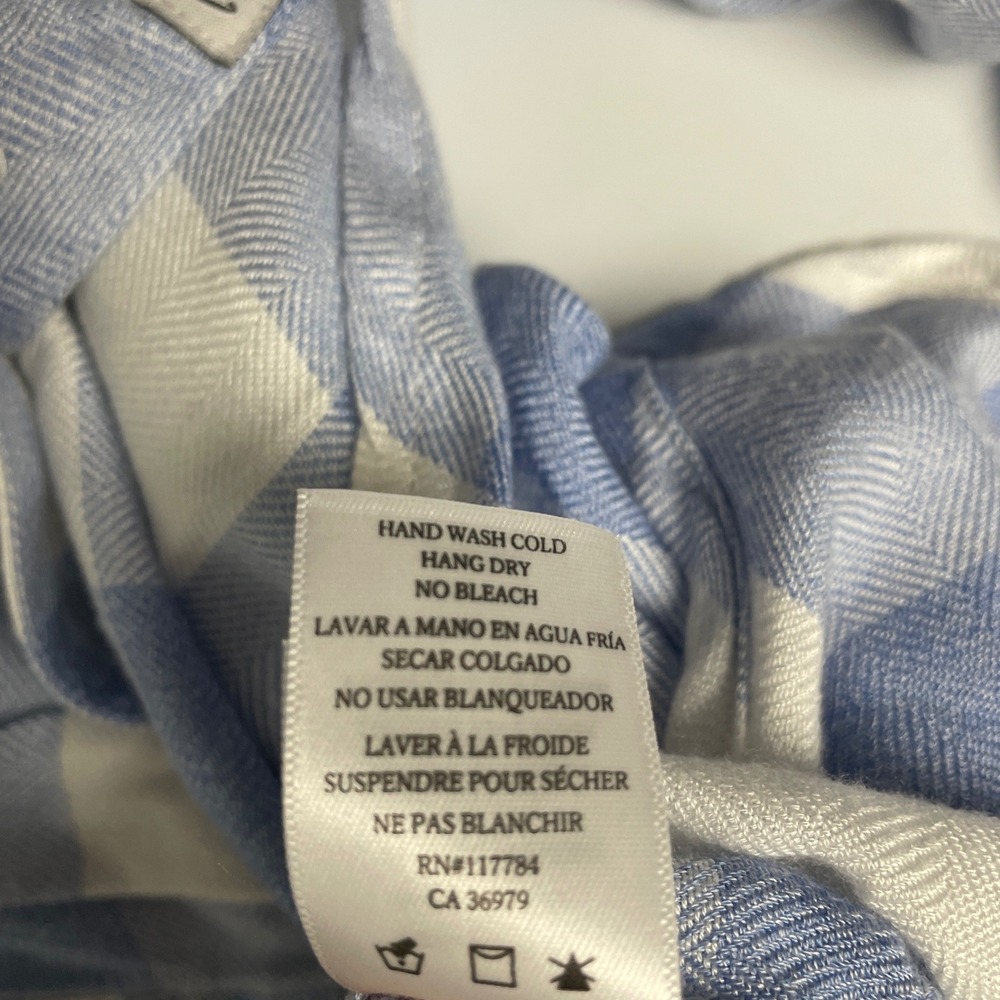 Rails Hunter Shirt Large White Powder Blue Plaid Coastal Preppy Button Down - Picture 7 of 10